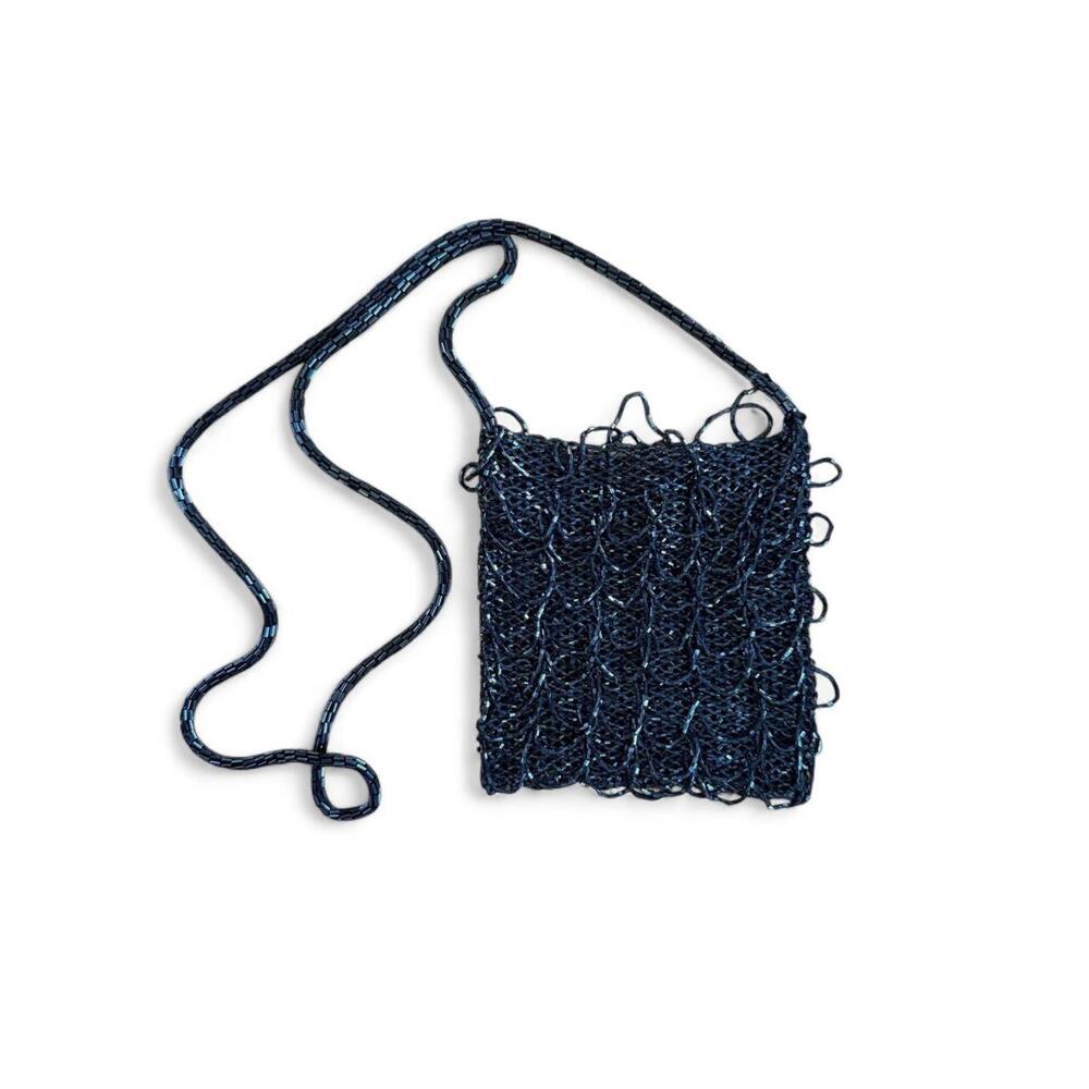 Vintage Unbranded Beaded Mini Back Gunmetal Grey